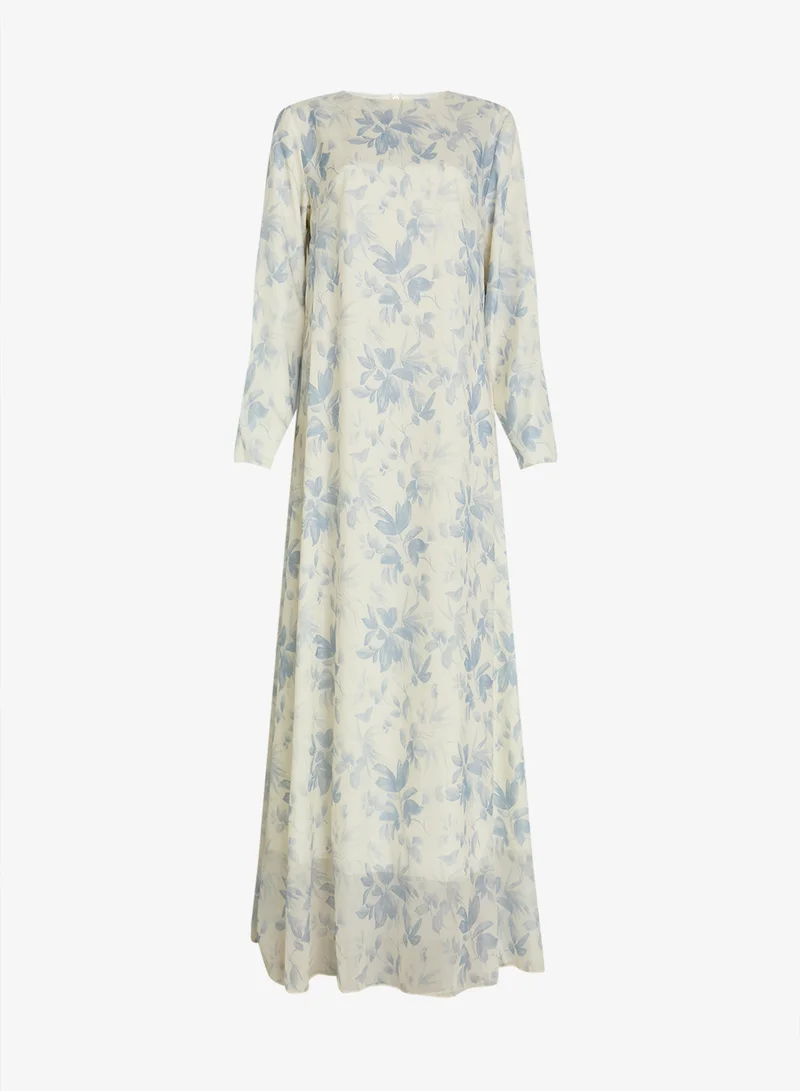 خزانة فستان مطبوع بالزهور بمقاس كبير